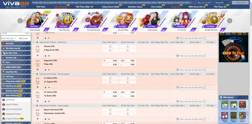 Viva88 – Huyền thoại trong làng cá cược thể thao